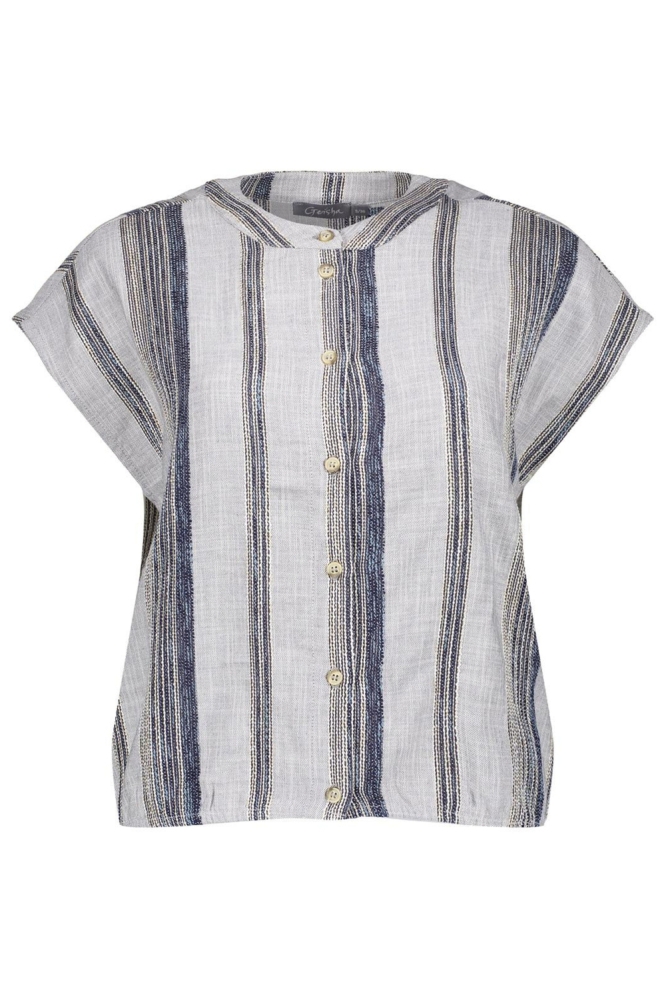 LUREX GESTREEPTE BLOUSE 53203 20 NAVY/BLUE
